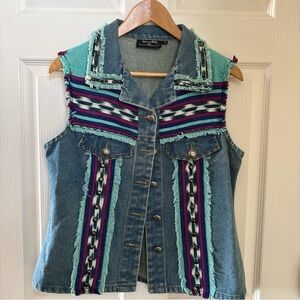 Patricia Wolf denim best with Multicolor Pattern